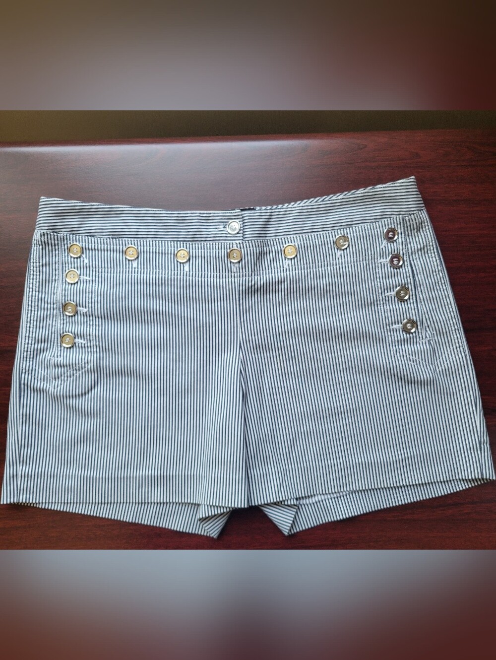 D&G Striped Navy and White Women’s Bermuda Shorts